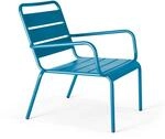 Oviala Gartensessel, niedrig, Relax, Stahl, Blau Pacific &ndash; Palavas
