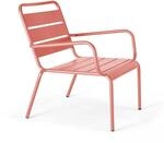 Oviala Palavas &ndash; Terrassensessel niedrig Relax Stahl Ton