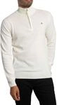 Gant Herren Superfine Lambswool Half Zip Pullover, Cream, XL EU