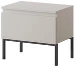 Selsey Nachttisch Beistellschrank Beistelltisch Nachtschrank Mit Schublade Beige