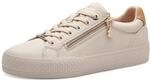 s.Oliver Damen Sneaker flach mit Rei&szlig;verschluss Freizeit, Beige (Beige), 40 EU