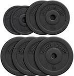 GORILLA SPORTS&reg; Hantelscheiben - Einzeln/Set, 1,25kg, 2,5kg, 5kg, 7,5kg, 10kg, 15kg,