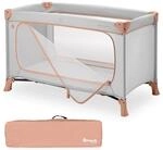 hauck Dream N Play Plus, Dusty Cork - Kinderreisebett mit Transporttasche - Gro&szlig;er