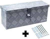 Truckbox D015 + inkl. Montagesatz MON301 Deichselbox, Werkzeugbox, Alu Riffelblech,