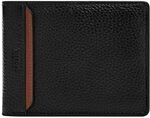 Fossil Men's Huntington Black Leather Bifold Wallet, ML4674001