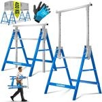 MASKO&reg; Teleskop-Arbeitsbock Untergestell 8-er Set | Klappbock max. Belastbarkeit 200