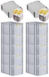 PROREGAL SuperSparSet 10x Eurobox NextGen Color mit Auflagedeckel &