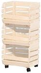 KESPER 69581 Kartoffel- und Obsthorde aus Kiefernholz 3-tlg. /