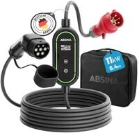 ABSINA Mobile Wallbox 11kW mit Einstellbarer Ladeleistung - Typ 2 Ladekabel E Auto