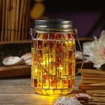 LED Solar Glas Mosaik Einmachglas mit Mosaiksteinchen und mit Henkel Mosaikglas H: LED Solar Glas Mosaik Einmachglas mit Mosaiksteinchen und mit Henkel Mosaikglas H: