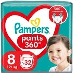 Pampers Windeln Gr&ouml;&szlig;e 8 (17+kg) 32 St&uuml;ck Windeln mit Stop & Protect Auslaufschutz