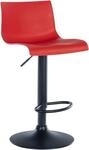 CLP Barhocker Branford I Modern, H&ouml;henverstellbar Mit Lehne I Metallgestell,