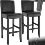 tectake&reg; 2er Set Barhocker, Bistrohocker, Tresenhocker, Barhocker mit Lehne,
