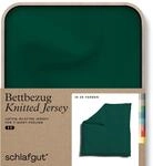 schlafgut Knitted Jersey Bettw&auml;sche 240x220 cm Bio-Baumwolle, Green Deep 