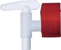 Bouchonnerie Jocondienne 460 Wasserhahn f&uuml;r Ablaufgarnitur, Kunststoff, Rot und