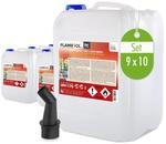 H&ouml;fer Chemie 90 L FLAMBIOL&reg; Bioethanol 100% Hochrein (9 x 10 L) f&uuml;r Ethanol...