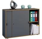 VCM B&uuml;roschrank mit 2 F&auml;chern | moderner Aktenschrank mit Schiebet&uuml;ren | Ma&szlig;e ca.