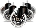 addhome 5er Set Hartbodenrollen | B&uuml;rostuhl Rollen 11x22mm | leise Ersatzrollen f&uuml;r