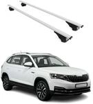 OMAC Dachtr&auml;ger f&uuml;r Skoda Kamiq 2019-2026 Stahl 2 Stangen Silber