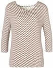 VIVANCE by Lascana Damen 3/4-Arm-Shirt mit Zierknopf am Ausschnitt