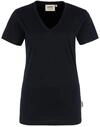 HAKRO Damen V-Shirt &bdquo;Classic - 126 - schwarz - Gr&ouml;&szlig;e: S