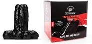 Dreifach Dildo Steroid &rdquo; Gape, Set and Match &rdquo; 30,0&times;11,5-13,5cm, schwarz,