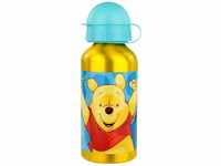 P:os 68928 - Trinkflasche für Kinder aus Aluminium, ca. 400 ml, mit Winnie the Puuh
