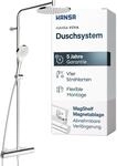 HANSA VIVA Duschsystem I Duscharmatur Komplettset aus Thermostat, Regendusche,