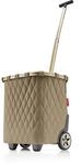reisenthel carrycruiser Frame Rhombus Olive &ndash; Tragbarer Einkaufstrolley mit
