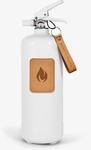 Nordic Flame Feuerl&ouml;scher wei&szlig; mit Leder Emblem Hell 2 kg N120