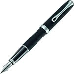 DIPLOMAT - F&uuml;llhalter Excellence A2 Lapis Schwarz matt Chrom - Schick und...