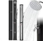 Arebos Solardusche 60 L | mit Handbrause & Thermometer | runder Duschkopf 