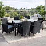 ESTEXO Polyrattan Sitzgruppe Gartenm&ouml;bel Set 6 Personen Rattanm&ouml;bel Gartenset