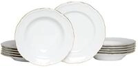 CreaTable, 24319, Serie Maria Theresia Gold, 12-teiliges Geschirrset f&uuml;r 6 Personen,