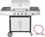 Royal Gourmet 4+1 Brenner Gasgrill Grillwagen mit automatischer Zündung,integriertem Royal Gourmet 4+1 Brenner Gasgrill Grillwagen mit automatischer Zündung,integriertem