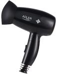 Adler AD-2251 Reisehaartrockner, zusammenklappbar, 1400 W, kompakt, 2 Temperaturen, 2