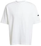 adidas Herren Essentials Lose Fit Three Bar Shirt, White/Black, XXL