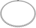 SWAROVSKI UNA Angelic Collier Long plaqu&eacute; ruth&eacute;nium Pour Femme Blanc, 50-53 cm