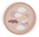 Done by Deer Foodie Teller Happy clouds Rosa, &Oslash;20 &ndash; Plastikteller mit praktischer