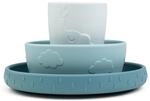 Done by Deer Stick&Stay Geschirr-Set Deer friends Blau - Kinderteller,...