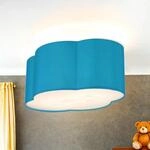 Licht-Erlebnisse Kinderlampe Wolke Blau &ndash; Blendarme Deckenlampe Kinderzimmer...