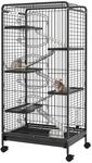 PawHut K&auml;fig f&uuml;r Kleintiere, rollend, 5 Rampen, 5 Plattformen, flach und
