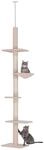 PawHut Kratzbaum deckenhoch H&ouml;he 230-260 cm Katzenbaum mit Sisalst&auml;mme, Plattformen