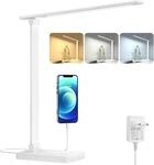 Lepro LED Schreibtischlampe 15W, Dimmbar Tischleuchte 655LM mit 3 Farbmodi & 5