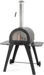BBQ-Toro Pizzaofen "Havai" mit Schamottesteinen, 2 Seitenablagen und 2 R&auml;dern 