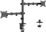 Gembird Dual Monitor Tischhalterung, 17&ndash;32 Zoll, Bis zu 9 kg pro Monitor,...