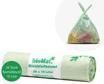 bioMat Kompostierbare 10l Biom&uuml;llbeutel mit Tragegriff, 26 T&uuml;ten,
