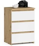 AKORD Nachttisch Kommode CL-3 mit 3 Schubladen | f&uuml;r das Wohnzimmer Schlafzimmer