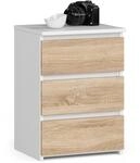 AKORD | Nachttisch Kommode CL-3 mit 3 Schubladen | f&uuml;r das Wohnzimmer Schlafzimmer