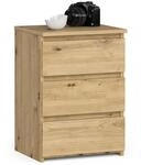 AKORD | Nachttisch Kommode CL-3 mit 3 Schubladen | f&uuml;r das Wohnzimmer Schlafzimmer